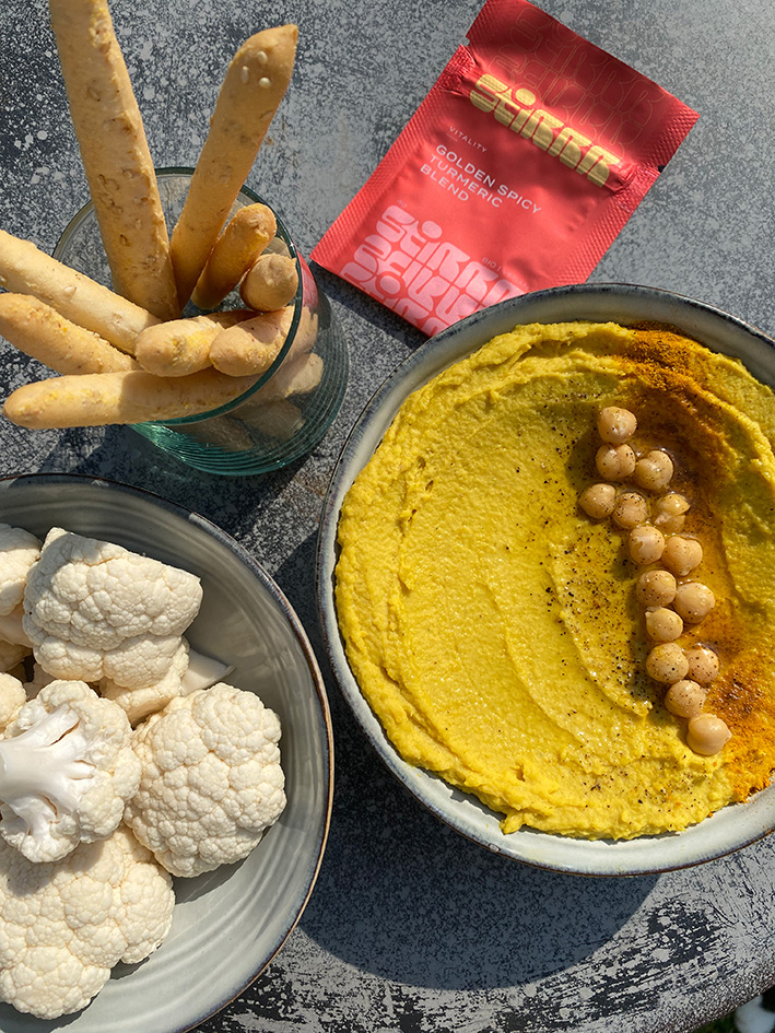 Golden Spicy Turmeric Hummus
